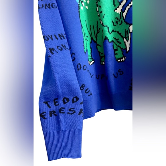 TEDDY FRESH GONE BUT NOT FORGOTTEN SWEATER BLUE SIZE MEN XS WOMEN M-L NWT UNISEX - Picture 10 of 11